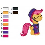 Scootaloo Courier Embroidery Design